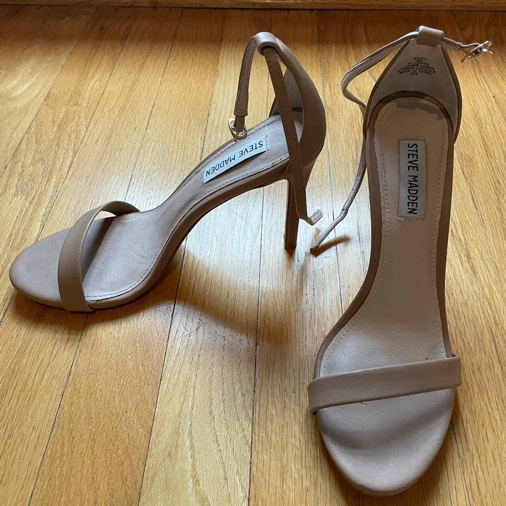 Steve Madden Tecy Tan Leather Heels